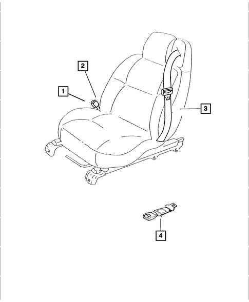 Seat Belts-Front and Rear for 2002 Chrysler Sebring #0