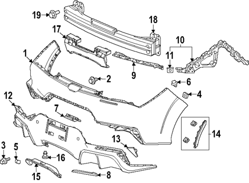 Bumper & Components - Rear for 2024 Acura Integra #0