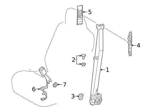 Seat Belt for 2022 Toyota C-HR #1
