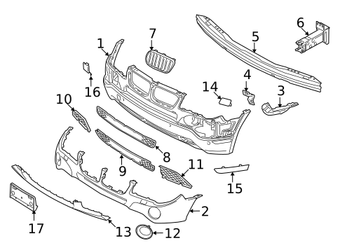 Bumper & Components - Front for 2010 BMW X3 #0