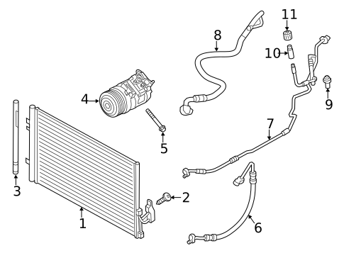 Condenser, Compressor & Lines for 2016 BMW X3 #0