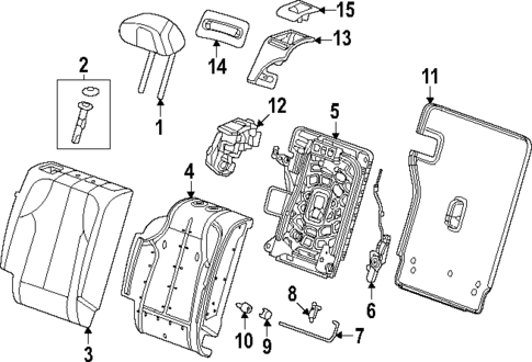 Rear Seat Components for 2024 Acura ZDX #1