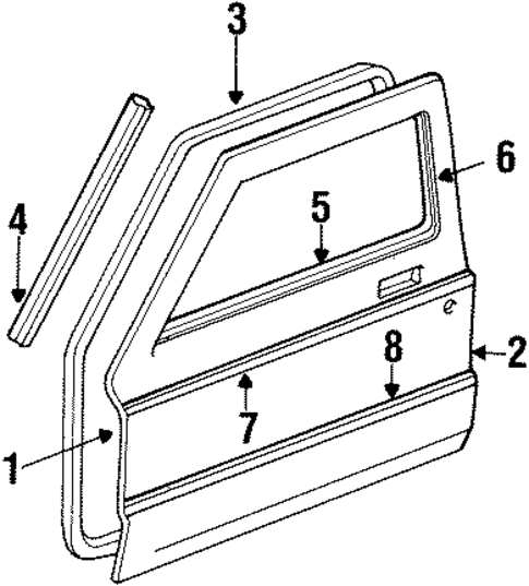 Exterior Trim - Door for 1988 Jeep Comanche #0
