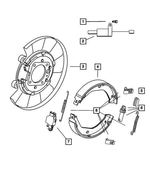 Parking Brake Lever and Cables for 2002 Jeep Grand Cherokee #1