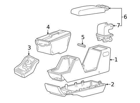 Center Console for 2002 Ford Explorer Sport #1