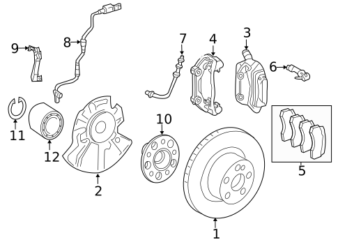 Front Brakes for 2000 Mercedes-Benz CLK430 #1