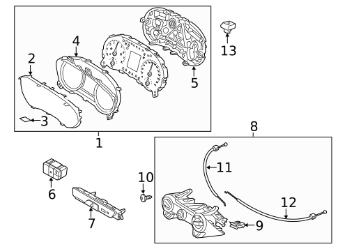 Cluster & Switches for 2009 Kia Spectra5 #5