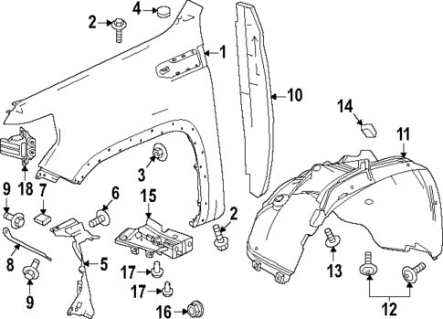 Fender & Components for 2025 GMC Sierra 1500 #0