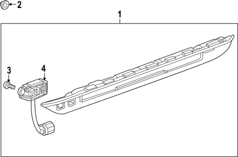 High Mounted Stop Lamp for 2024 GMC Hummer EV Pickup #1