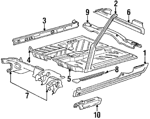 Rocker Panel for 1993 Volkswagen Cabriolet #0