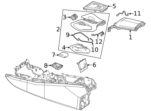 Console for 2021 Mercedes-Benz GLE 53 AMG® SUV #0