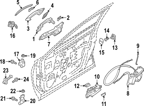 Lock & Hardware for 2024 INFINITI QX55 #0