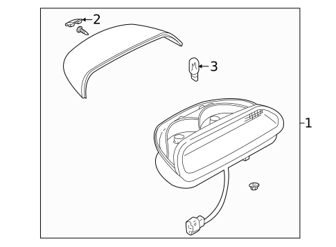 High Mounted Stop Lamp for 2001 Subaru Impreza #0