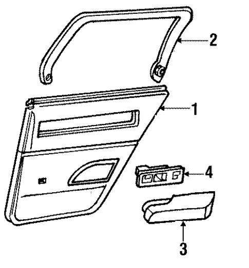 Interior Trim - Rear Door for 1993 Buick Roadmaster #0