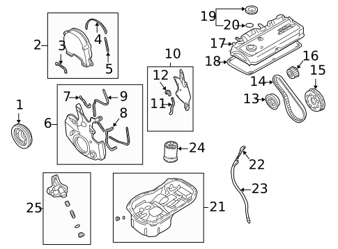 Cylinder Block Components for 2003 Chrysler Sebring #0