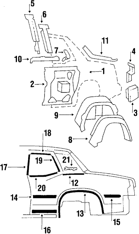 Quarter Panel for 1984 Oldsmobile Omega #0