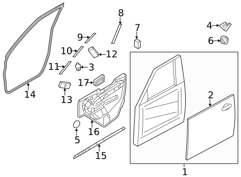 Door & Components for 2012 INFINITI QX56 #0