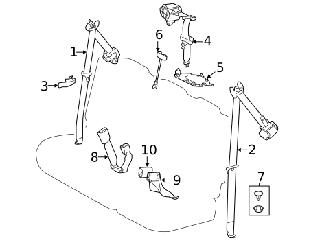 Seat Belt for 2019 Toyota Highlander #0