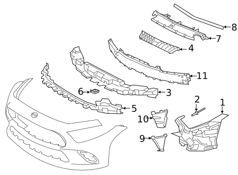 Bumper & Components - Front for 2005 Mercedes-Benz C320 #5