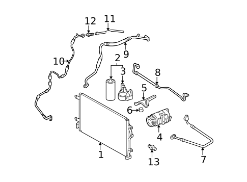 Condenser, Compressor & Lines for 2004 Audi A4 Quattro #0
