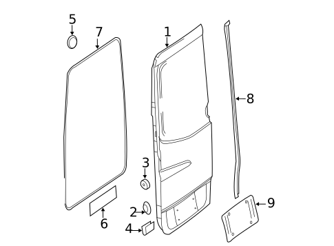 Door & Components for 2018 Mercedes-Benz Sprinter 2500 #2
