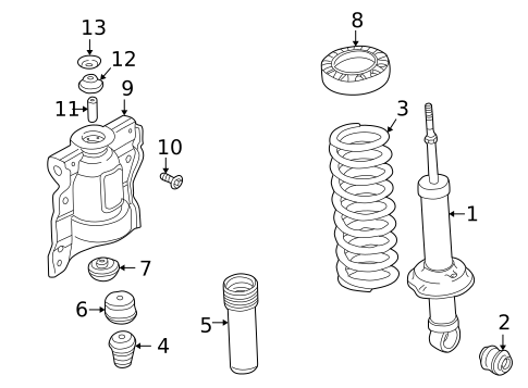 Struts & Components for 2005 Kia Optima #1