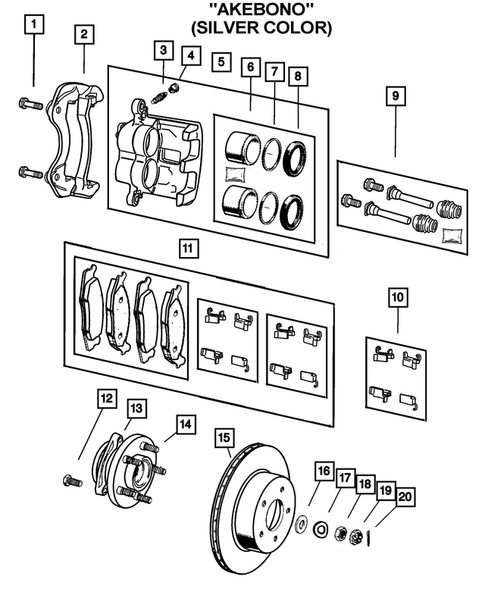 Front Brakes for 2002 Jeep Grand Cherokee #0