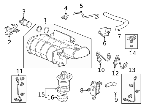 EGR System for 2014 Honda Accord #1