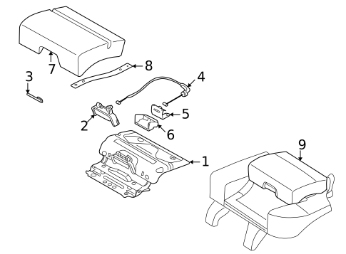 Rear Seat Components for 2007 Volvo XC70 #4