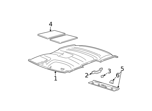 Interior Trim - Roof for 1999 Chevrolet Blazer #1