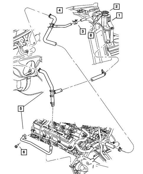 Tank, Coolant Engine for 2005 Chrysler 300 #0