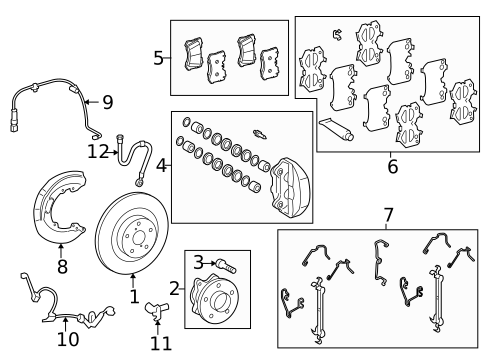 Front Brakes for 2012 Lexus LS460 #1