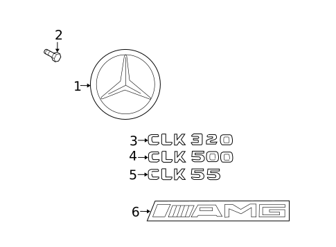 Exterior Trim - Trunk for 2006 Mercedes-Benz CLK350 #1