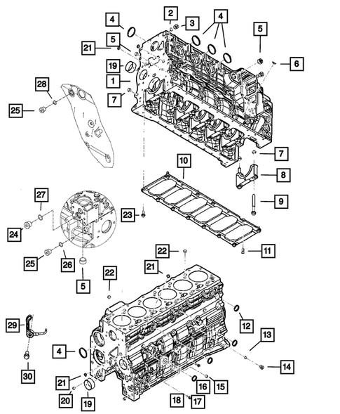 Cylinder Block for 2012 Ram 3500 #1