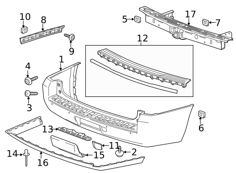 Bumper & Components - Rear for 2023 GMC Sierra 2500 HD #4