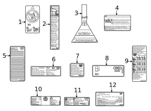 Labels for 2017 Audi A5 Quattro #1