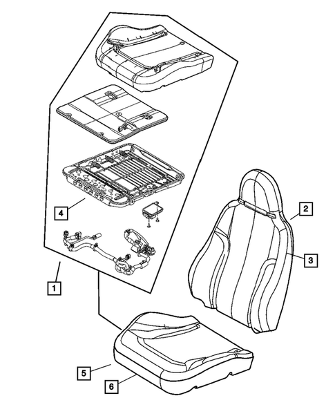 Front Seats and Attaching Parts for 2007 Jeep Liberty #3