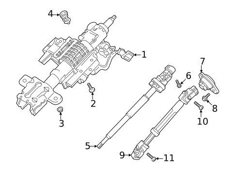 Steering Column Assembly for 2022 Ford F-150 #1