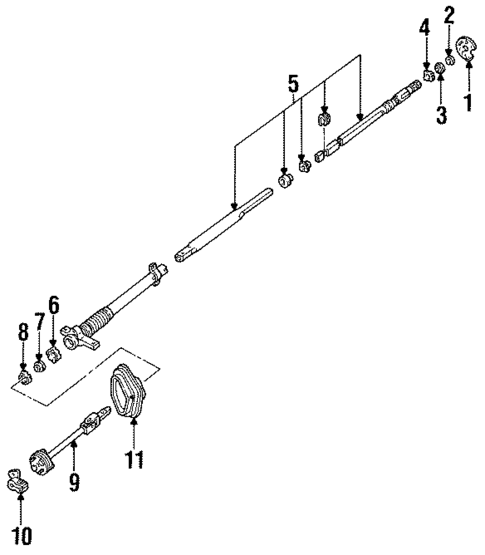 Shaft & Internal Components for 1986 Ford Mustang #1
