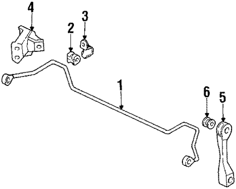 Stabilizer Bar & Components for 1990 Honda Accord #0