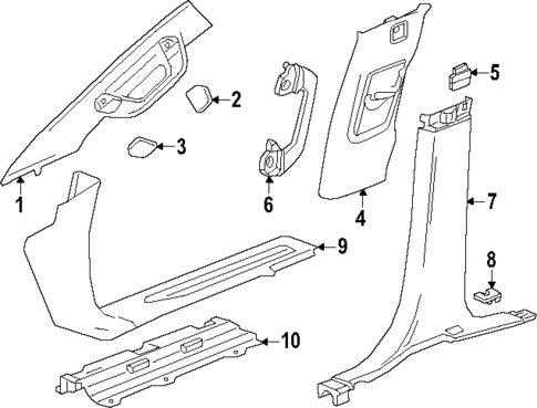 Interior Trim - Cab for 2025 GMC Sierra 2500 HD #10
