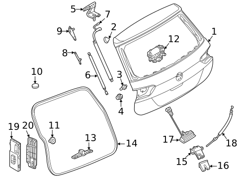 Gate & Hardware for 2019 Volkswagen Tiguan #1