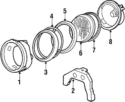 Headlamp Components for 1985 Porsche 911 #0