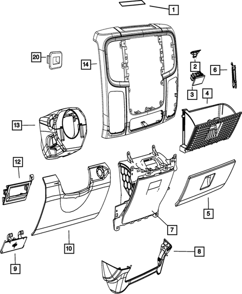 Instrument Panel for 2015 Ram 1500 #1