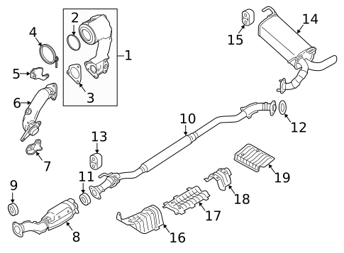 Exhaust Components for 2015 Nissan Juke #1