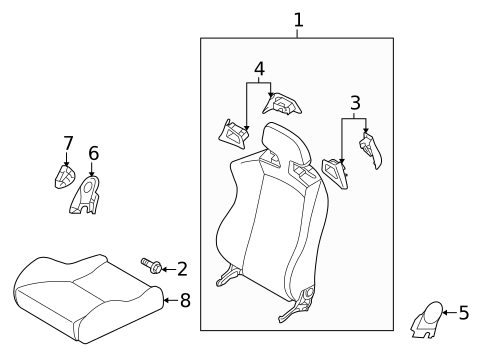 Front Seat Components for 2012 Mitsubishi Lancer #2