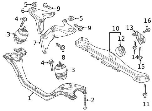 Engine & Trans Mounting for 2017 Porsche Cayenne #0