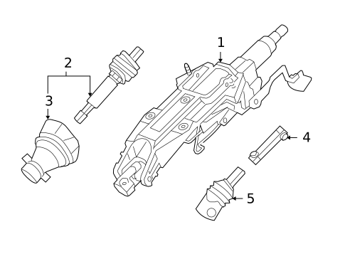 Steering Column Assembly for 2012 Cadillac CTS #1