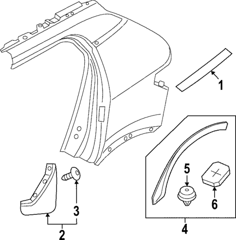 Exterior Trim - Quarter Panel for 2021 Volvo XC40 Recharge #0
