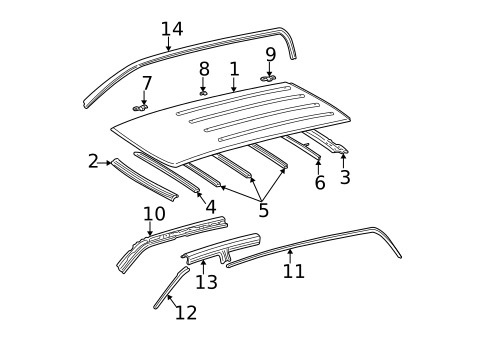 Roof & Components for 2005 Toyota Sequoia #1